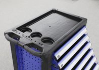Blauer 7 Rollen-Kabinett-Paket-Kasten der Fach-27inch beweglicher auf Rädern für das Werkzeug-Verpacken