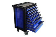 770x460x970mm faltendes Platten-blaues schwarzes 7 Fach-Werkzeug-Kasten-Werkzeugkasten-Laufkatzen-Kabinett